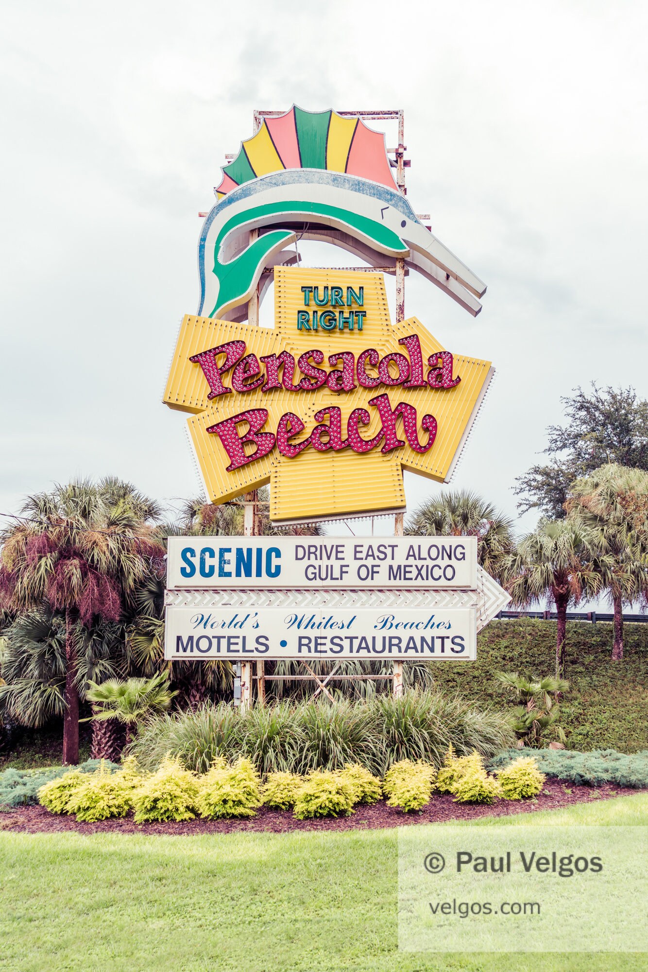 Pensacola Beach Sign Print: Pensacola Beach Sign Poster, Gulf Coast ...