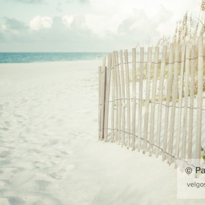 Beach Fence Print: Pensacola Beach Art, Beach Fence Poster, Gulf Coast Florida Beach Prints, Pensacola Beach FL Canvas, Emerald Coast Decor