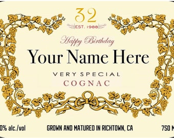 custom hennessy label template