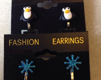 Winter Clip Earrings