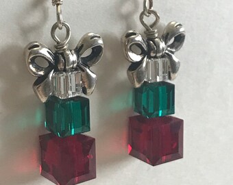 Christmas Gift Box Earrings
