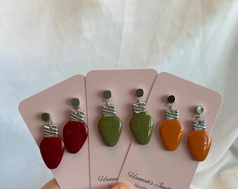 Christmas Light Earrings