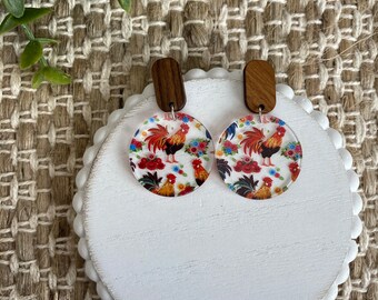 Rooster Earrings