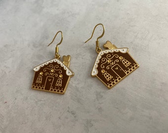 Gingerbread House Earrings