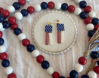 American Flag Earrings