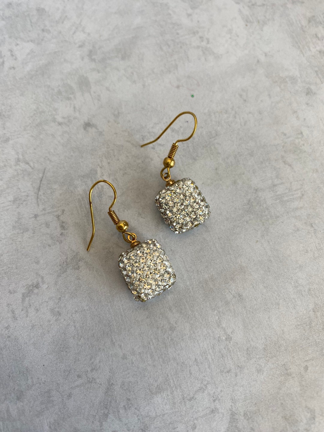 Crystal Square Earrings - Etsy