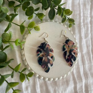Monstera Leaf Earrings