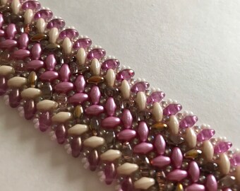 Pink Herringbone Bracelet