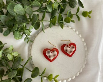 Acrylic Heart Earrings