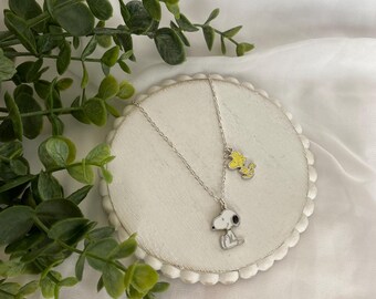Dog and Bird Necklace