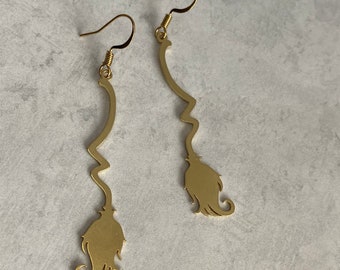 Witch Broom Earrings