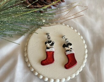 Dog Stocking Earrings