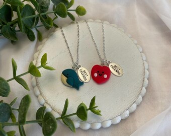 Whale and Heart Friendship Necklace