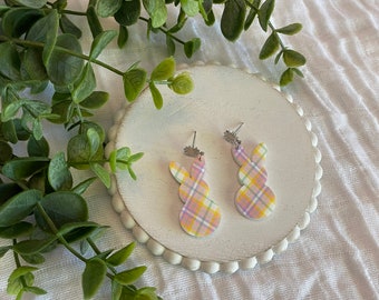 Plaid Bunny Earrings