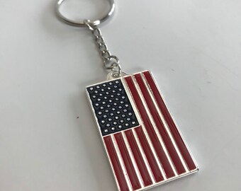 American Flag Keychain