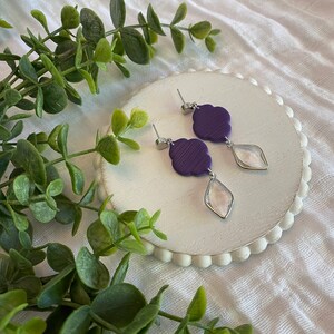 Purple Crystal Earrings