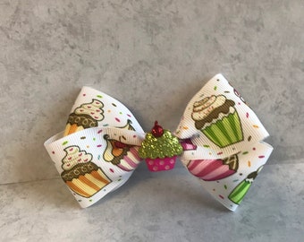 Cupcake Hair Bow