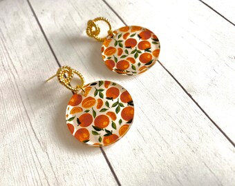 Orange Earrings
