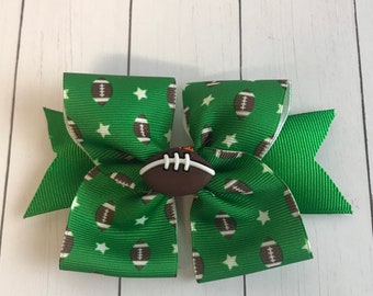 Football Hair Bow