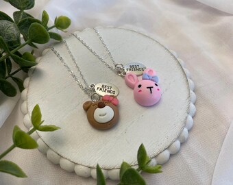 Bunny and Bear Friendship Necklace