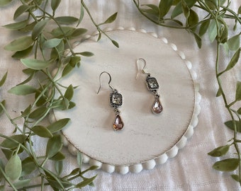 Pink Crystal Earrings