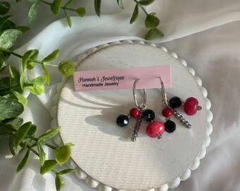 4 in 1 Red Earrings