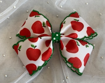 Apple Hair Bow