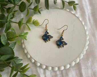 Blue Goldfish Earrings