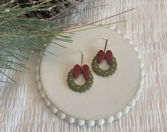 Christmas Wreath Earrings