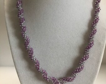 Purple Cellini Spiral Neckkace