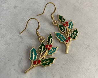 Holly and Berry Earrings
