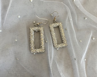 Crystal Square Earrings