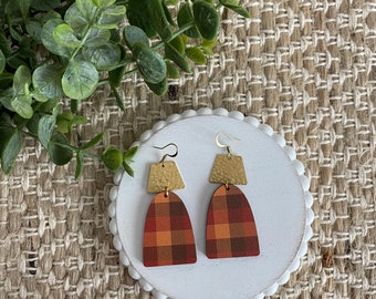 Fall Plaid Earrings