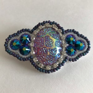 Purple and Green Brooch