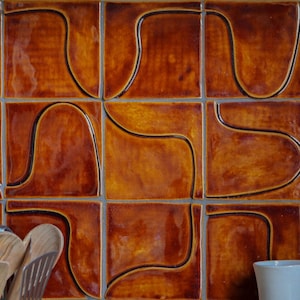 Handmade Scandinavian Tiles: Amphora (Artisan & Sustainably sourced, suitable for kitchen splashback )