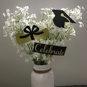 2025 Graduation decorations, graduation centerpiece sticks, class of 2025, graduation party decor, 2025 picks,  celebrate 2025