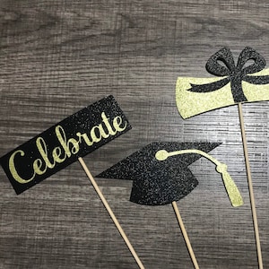 2025 Graduation centerpiece, graduation centerpiece sticks, class of 2025, graduation party decor, 2025 picks,  celebrate 2025