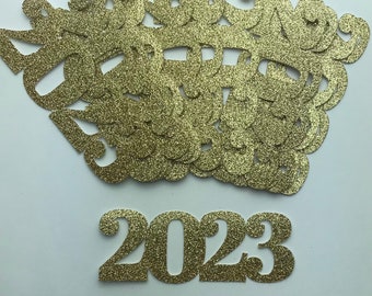 2023 graduation, 2023 confetti, 2023 graduation decorations, 2023 decorations, 2023 die cuts, 2023 cutouts