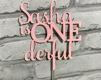 custom cake topper, onederful cake topper, first birthday topper, personalized cake topper