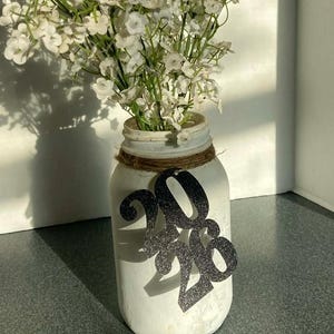 2026 Graduation Centerpiece Tags, Mason Jar Decorations