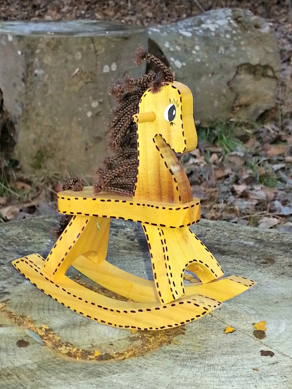 small wooden rocking horse baby room decor valentine gift Etsy