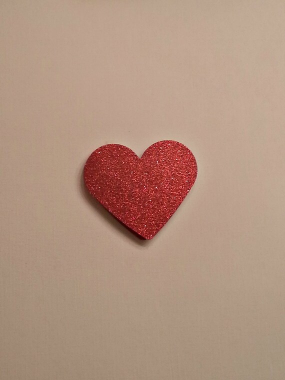 Red Glitter Heart Cutouts
