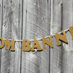 Custom Banner, Birthday Banner, Personalized Name Banner, Gold Glitter Letters, Custom Party Decorations image 7