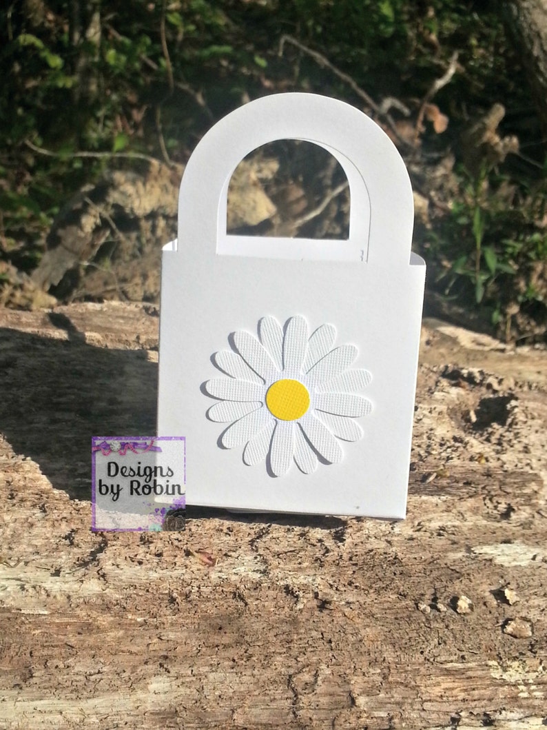 12 Daisy Flower Wildlife favor thank you gifts, 12 favor boxes, baby shower, Daisy decorations, baby first ,girly party, image 4