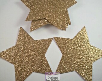 30 estrellas doradas con purpurina, decoración para bodas, fiestas de cumpleaños con brillo, decoraciones para baby shower