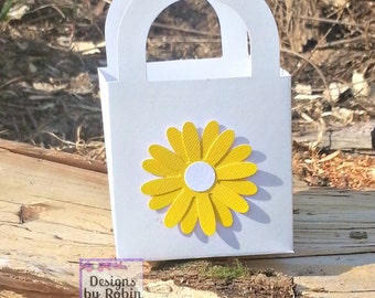 Daisy Flower Wildlife  favor thank you gifts, favor boxes, baby shower, Daisy decorations, baby first ,girly party