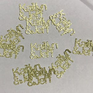 Custom Confetti with 2 names, Engaged Confetti, Wedding Confetti, Engagement Party Confetti,  Anniversary Confetti, Personalized Confetti
