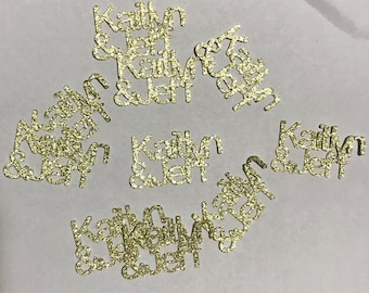 Custom Confetti with 2 names, Engaged Confetti, Wedding Confetti, Engagement Party Confetti,  Anniversary Confetti, Personalized Confetti