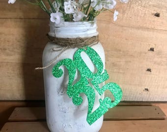 2026 Green Glitter Graduation Mason Jar Tags, Graduation Party Decorations,  Congrats 2026 Senior Decorations, Class of 2026