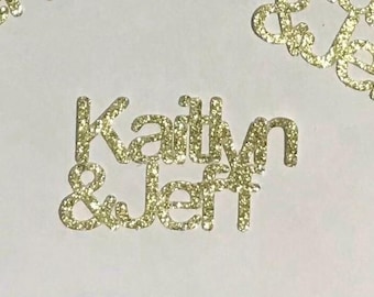 name confetti, Engagement Confetti with 2 names, Engaged Confetti, Wedding Confetti,  Anniversary Confetti, Personalized Confetti